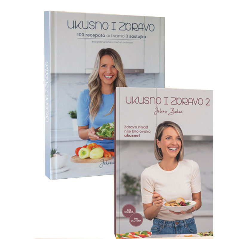 Paket od 2 štampane knjige Ukusno i zdravo 1 i 2